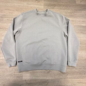 BYLT Crewneck Gray Sweatshirt Mens L Roamknit Premium Basics Pullover Stretch